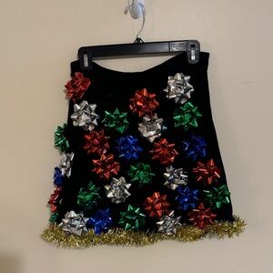 T.J.Maxx Black Skirt with Festive Bows